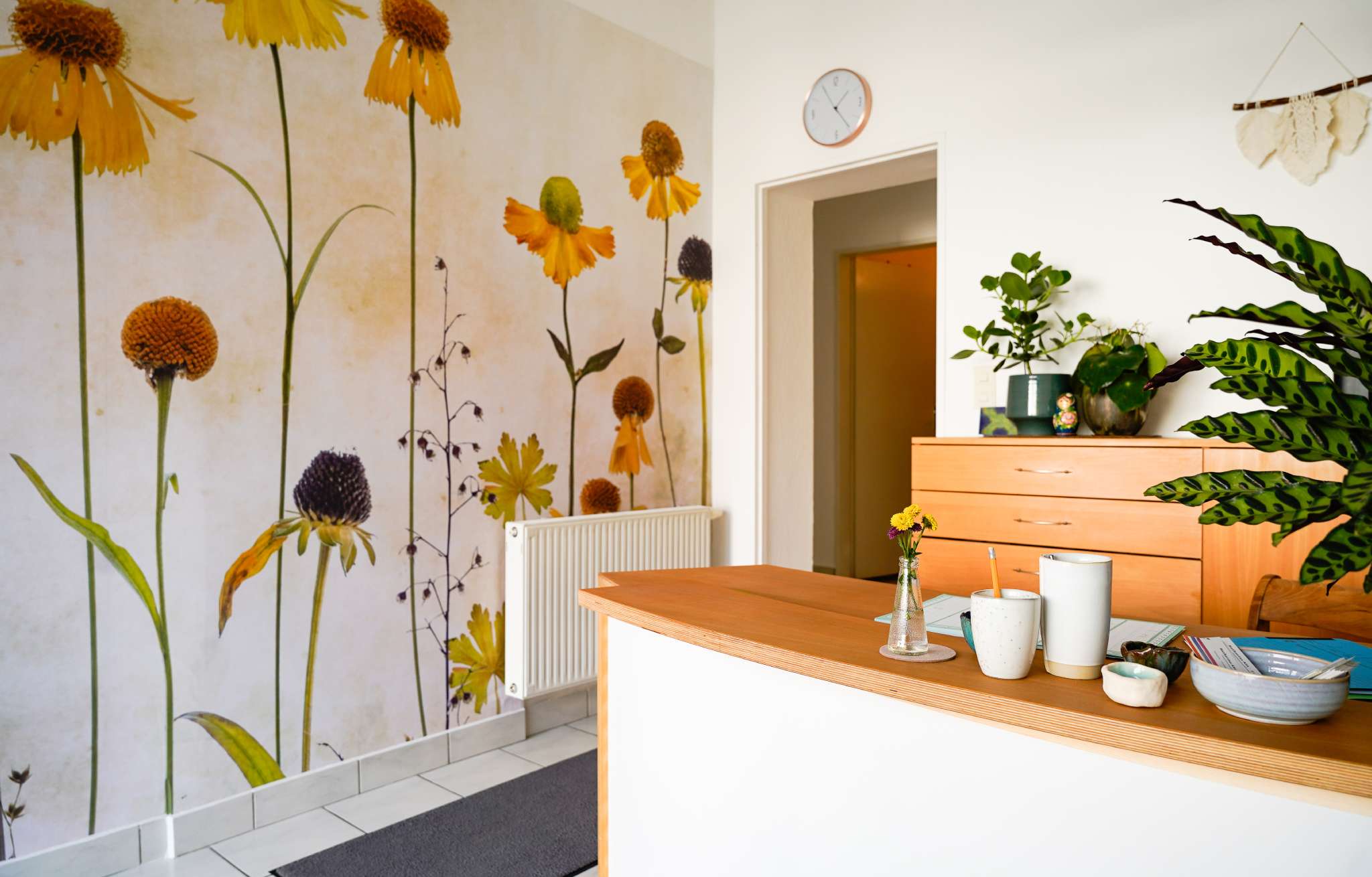 Der Eingang der Praxis